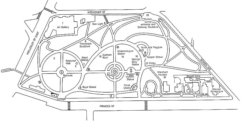 地図のアルバートパークオークランド
