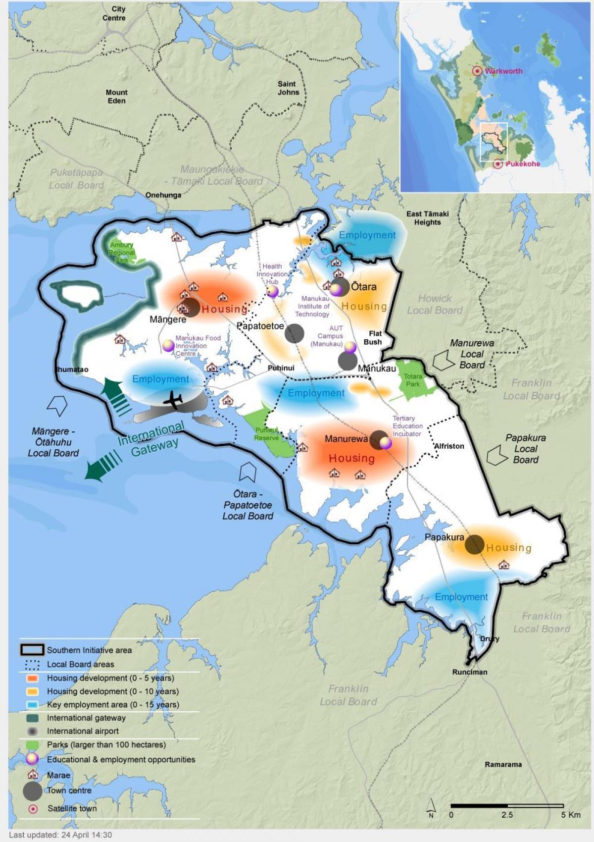 地図サウスオークランド