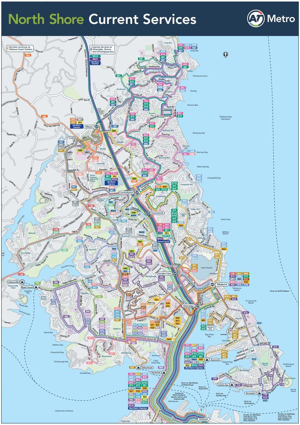 地図の北海岸にオークランド