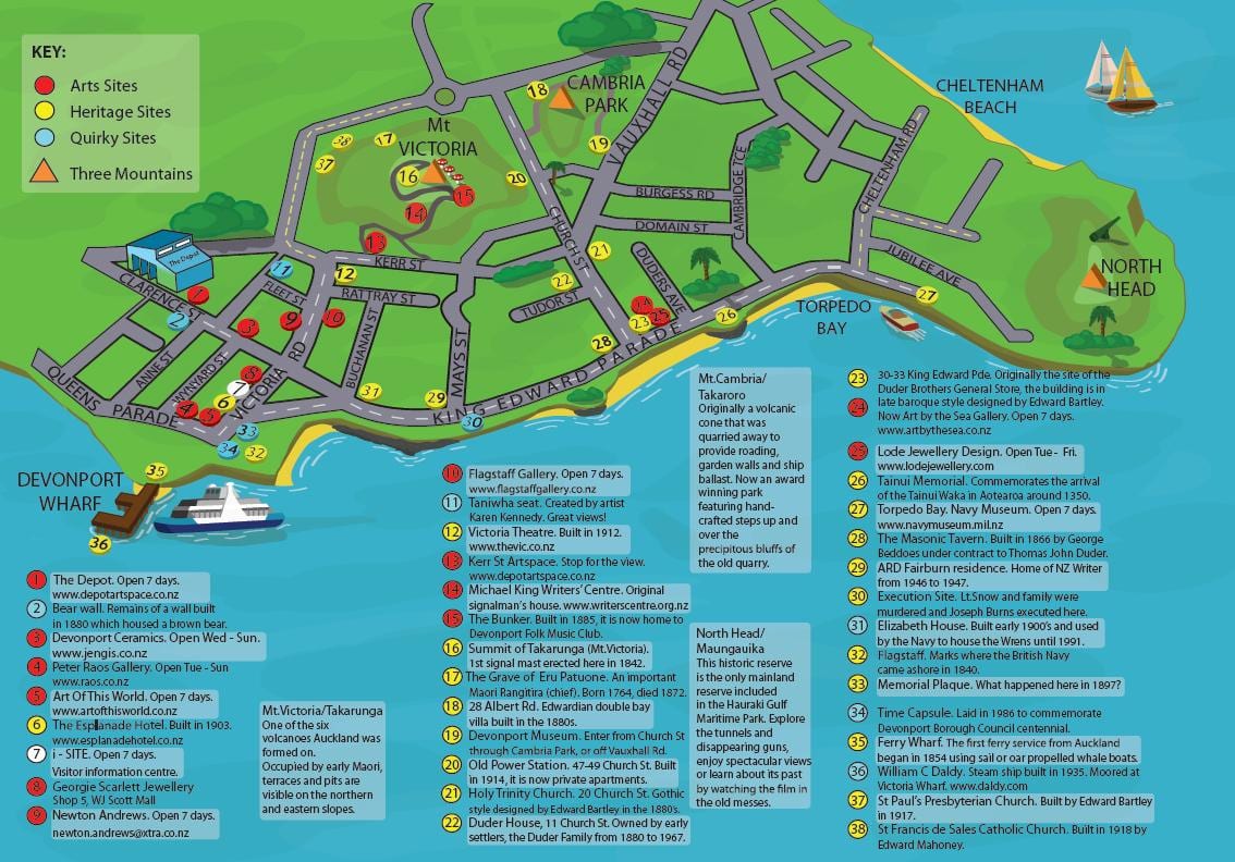 地図Devonportオークランド