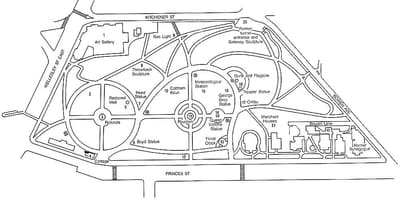 地図のアルバートパークオークランド