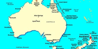 オークランドには世界地図