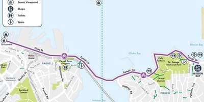 ピンクcyclewayオークランド地図