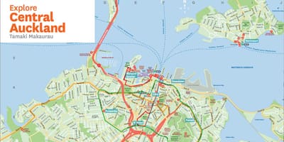 地図の中央オークランド