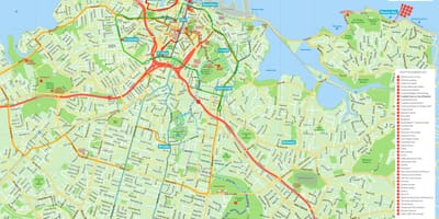 オークランドニュージーランド地図