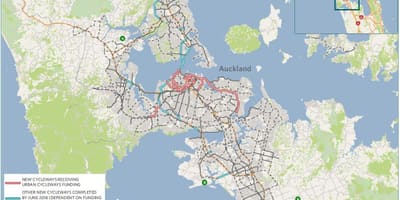 地図cyclewayオークランド地図