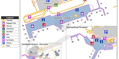 オークランド国際空港地図